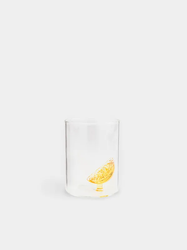 Glass, 9 cm, 400 ml, glass B, Orange slice, Shape, image-0