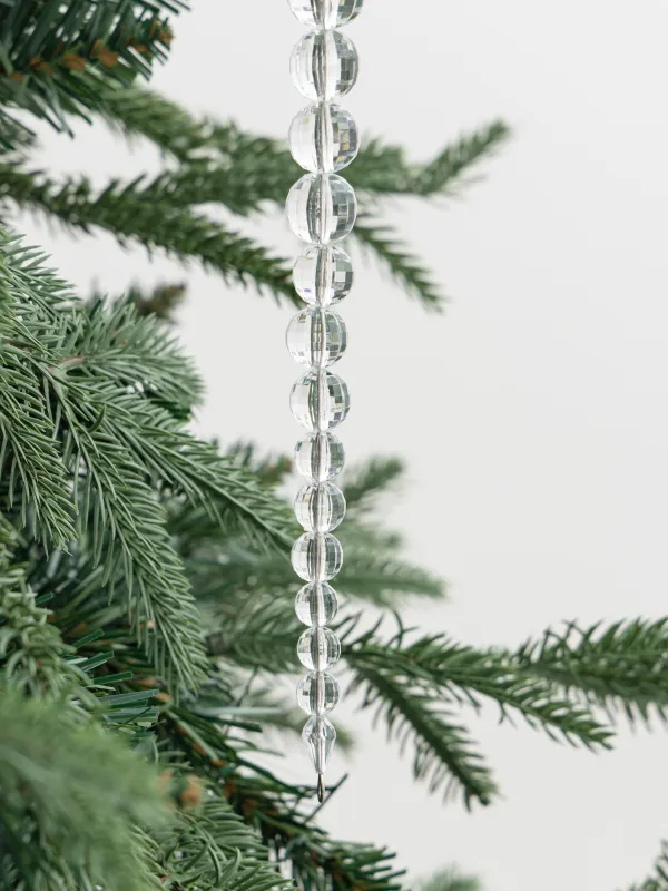 Christmas tree toy, 27 cm, plastic, Beads, Ice crystal, image-2