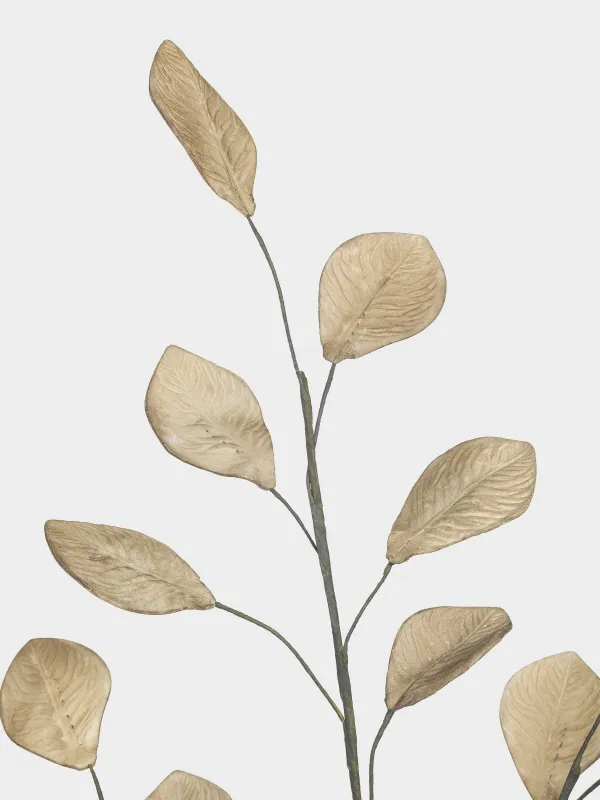 Decorative branch, 1,1 m, plastic / paper, Leaves, Broadleaf decor, image-2