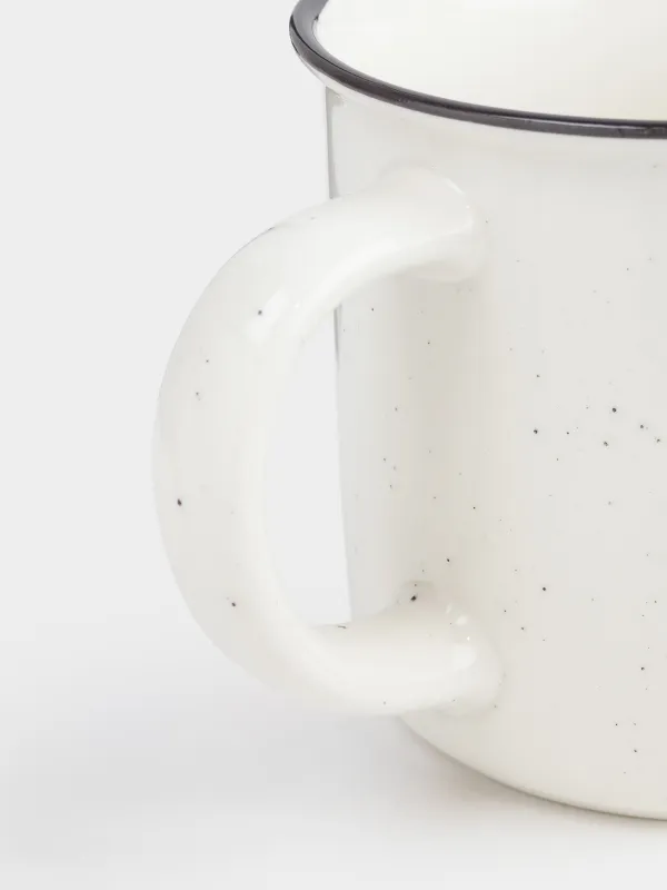 Mug, 360 ml, porcelain N, milky, speckled, Goose, Goose, image-4
