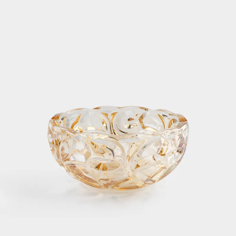 Salad bowl, 24x11 cm, 2.8 l, glass R, amber, Patterns, Gala