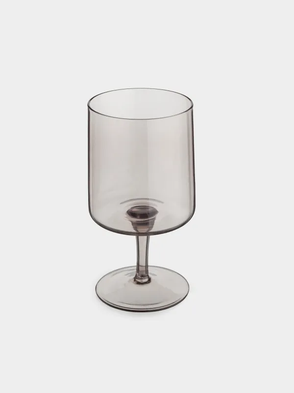 Drinking glass, 400 ml, glass, grey, Clear color, image-1