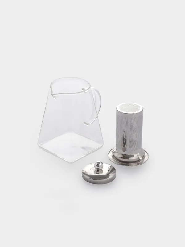 Teapot, 860 ml, glass B/steel, Pyramid, image-3