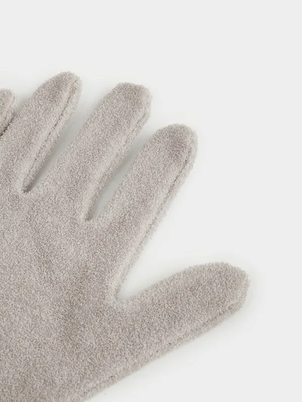 Body wash glove, 12x20 cm, bamboo, grey, Bamboo spa, image-4