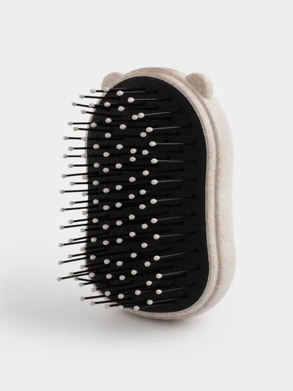 Hair massage comb, 9 cm, travel, vegetable fiber / plastic, Travel color, image-1