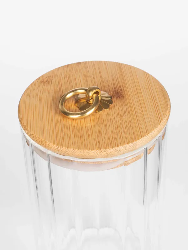 Can for bulk products, 800 ml, glass B / bamboo, Camellia, image-3