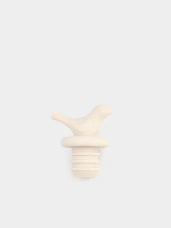Wine bottle stopper, 5 cm, silicone, beige, Bird, Soft kitchen, image-3