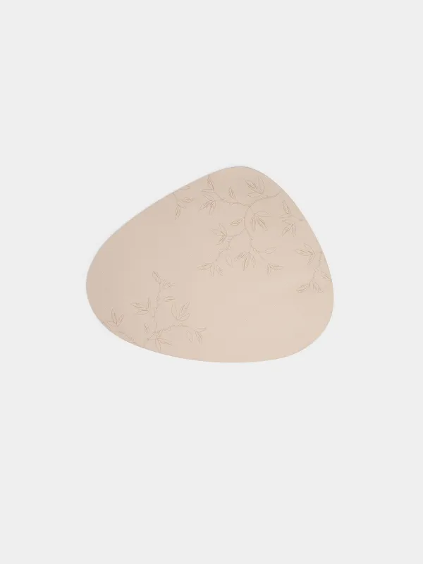 Placemat, 37x45 cm, PVC, shaped, beige, Branches, Rock press, image-0