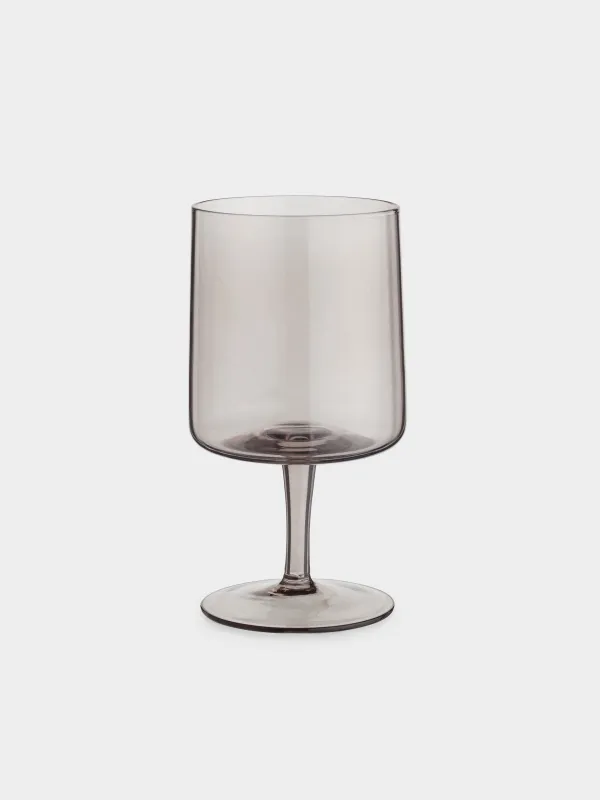 Drinking glass, 400 ml, glass, grey, Clear color, image-0