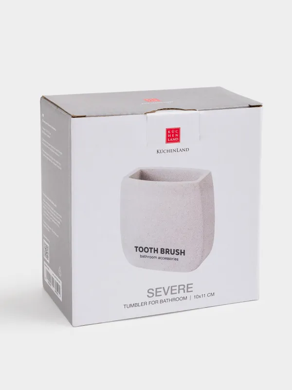 Toothbrush cup, 10 cm, cement, Sand, Severe, image-2