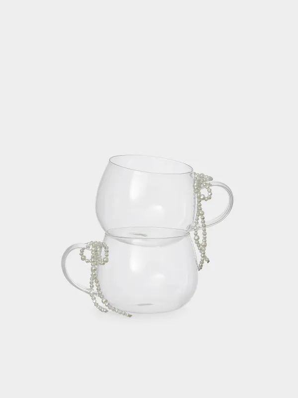 Mug, 430 ml, 2 pcs, glass B, Bow, Pearl Antarctica, image-0