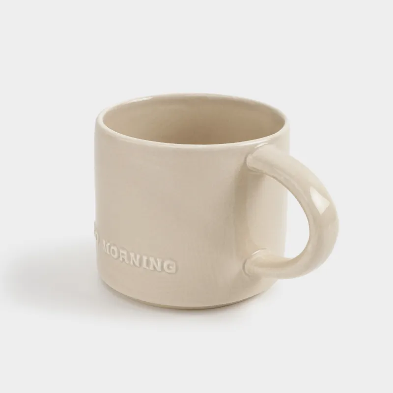 Mug, 450 ml, ceramics, beige, Good morning, Great day, image-5