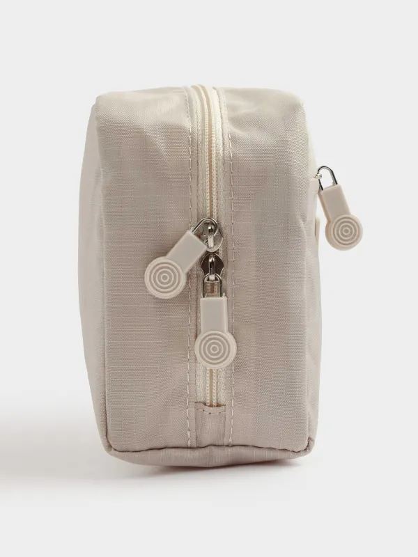 Travel Cosmetic Bag, 20х12 cm, polyester, beige, Easy Travel, image-3