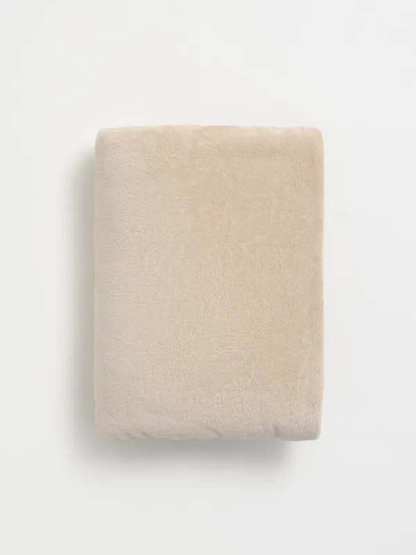 Blanket with pillow, 130x210 cm, fleece / plush, beige, Rabbit, Plush animals, image-3