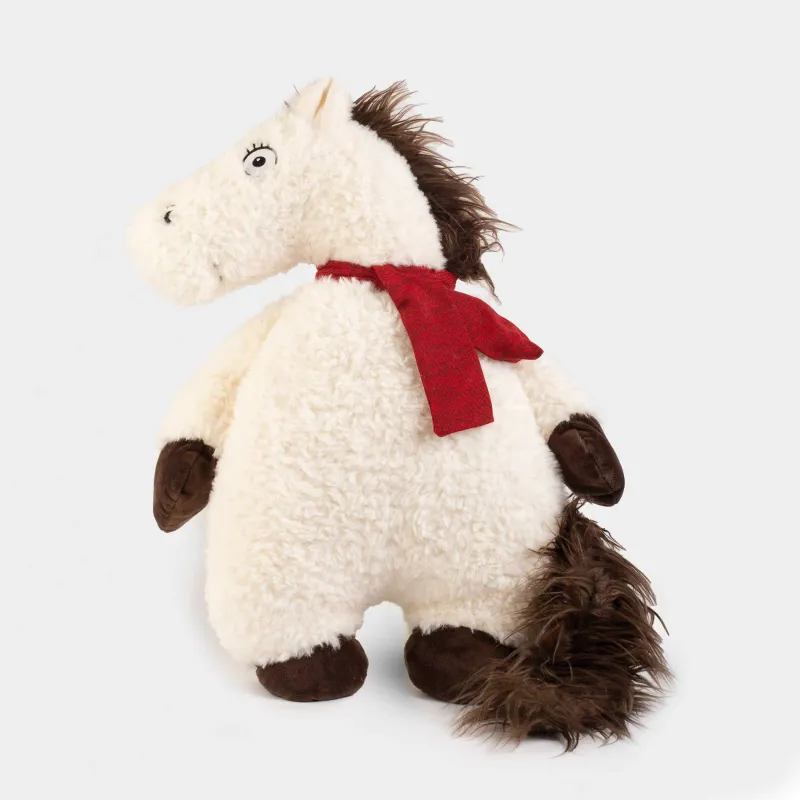 Decorative pillow, 53x27 cm, plush, brown, Horse, Horse cute