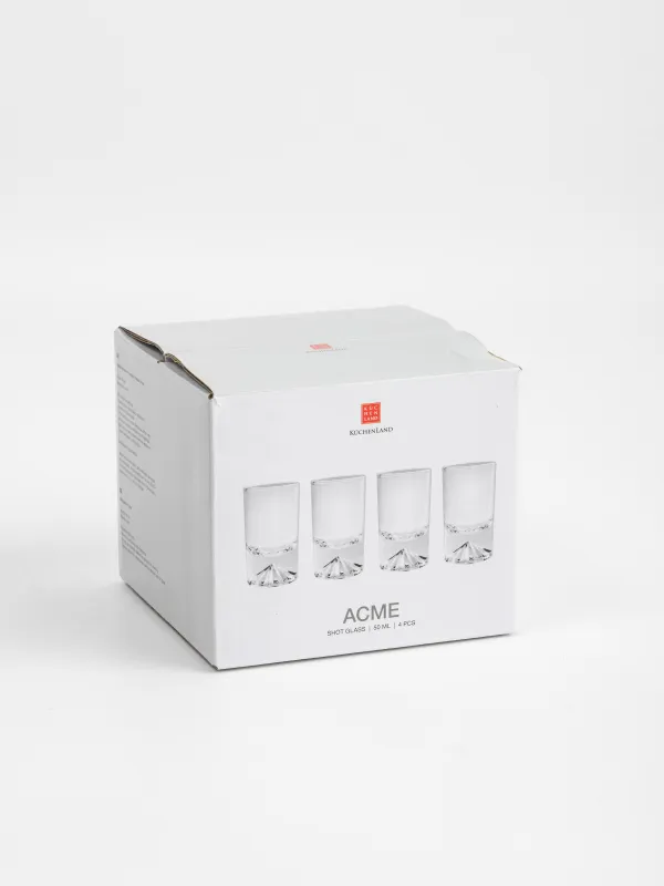Drinking glass, 50 ml, 4 pcs, glass, Acme, image-6