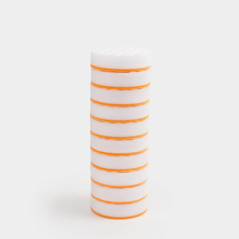 Sponge for cleaning white shoes and soles, 6 cm, 10 pcs, melamine / abrasive, white-beige, Clean, image-2