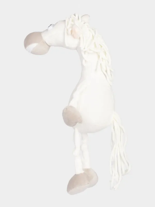 Toy, 45 cm, soft, polyester, white, Horse, Horse toy, image-3