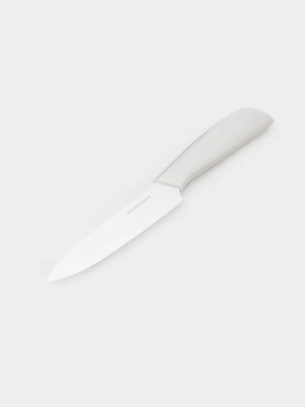 Slicing knife, 13 cm, with case, ceramic / plastic, milk, Regular, image-1