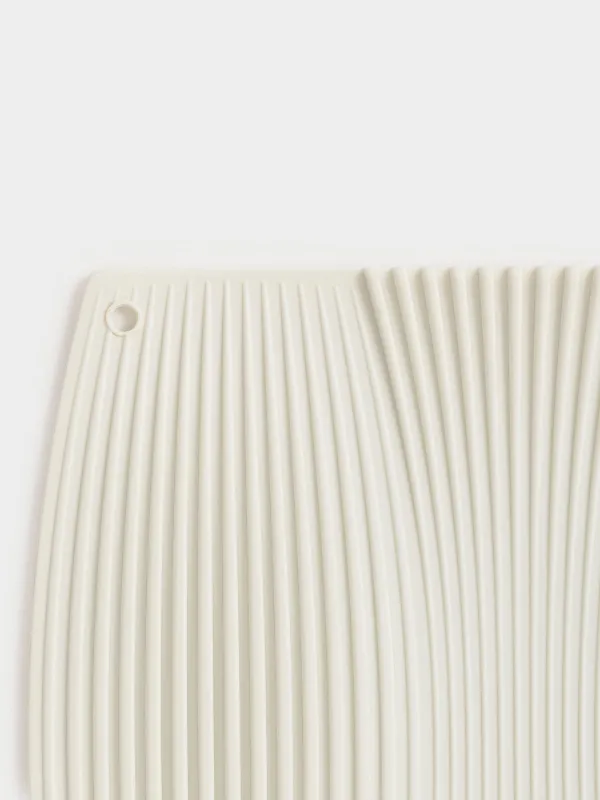 Hot pot holder, 20 cm, square, silicone, Beige, Wavelet, image-1