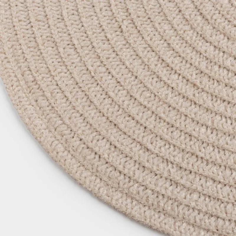 Placemat, 38 cm, Chenille, round, sand, Chenill, image-3