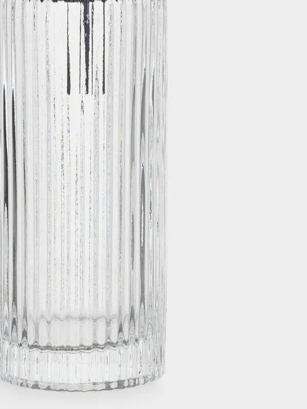 Oil or vinegar bottle, 160 ml, with dispenser, glass R / metal, Ribby, image-1