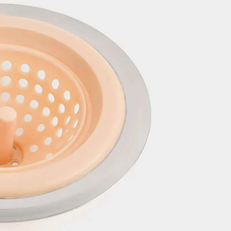 Sink filter, 11 cm, steel / rubber, beige, Keeping, image-2