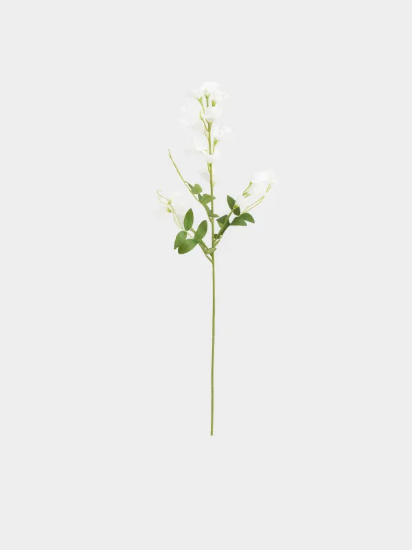 Decorative branch, 70 cm, plastic / polyester, White lisianthus, Flower garden, image-0