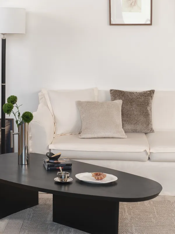 Decorative pillow, 45x45 cm, velvet, brown, Nordkap, image-3