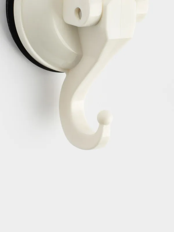Suction hook, 7.1 cm, Plastic, white, Feca, image-4