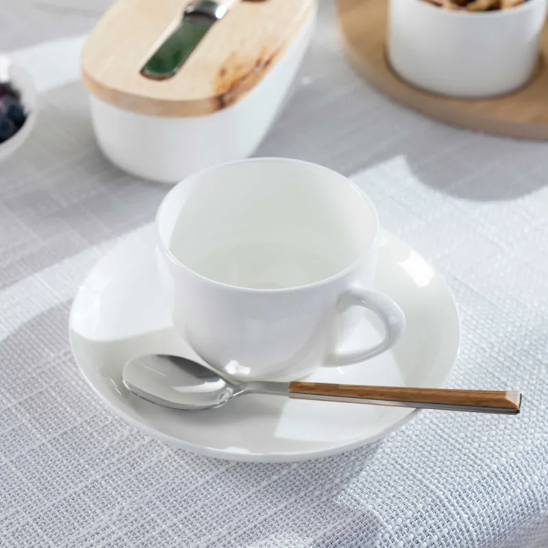 Tea spoon, 2 pcs, steel / plastic, brown, Oslo, image-2