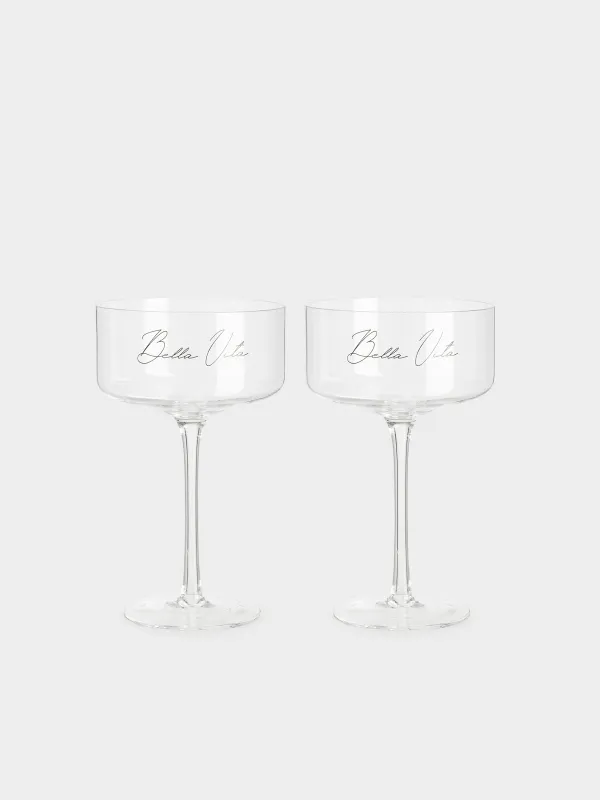 Drinking glass, 330 ml, 2 pcs, crystal glass, Bella Vita, Foligno, image-0