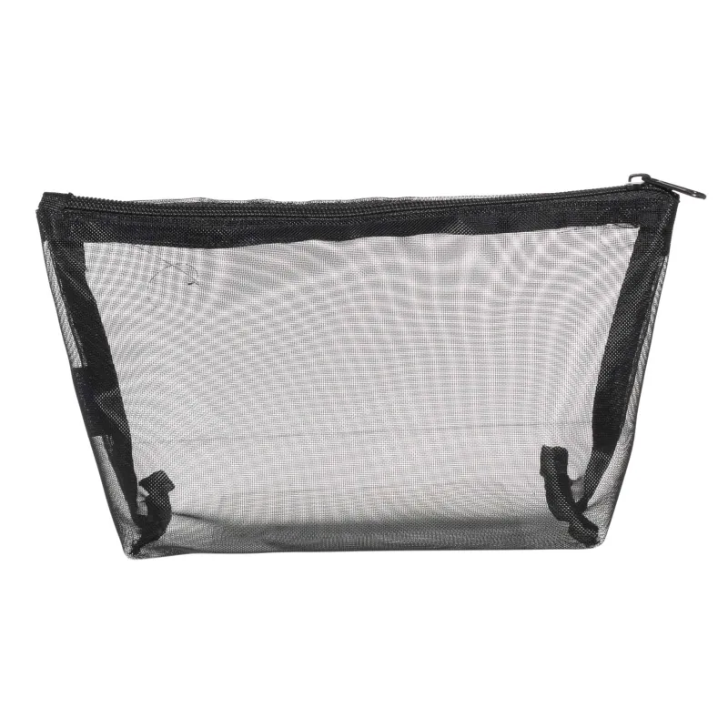 Cosmetic bag, 24x14 cm, Polyester, black, Mesh, Easy Travel