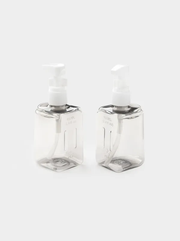 Travel bottle set, 2 pcs, with dispenser, in case, plastic, beige, Travel comfort, image-4