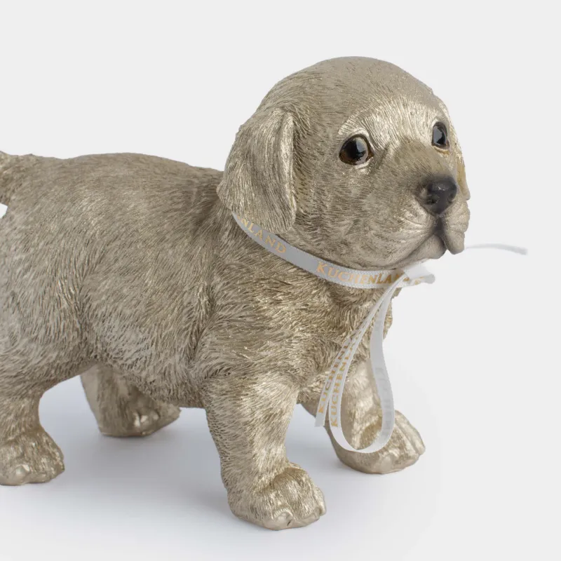 Statuette, 11x17 cm, polyresin, golden, Labrador, Dog, image-7