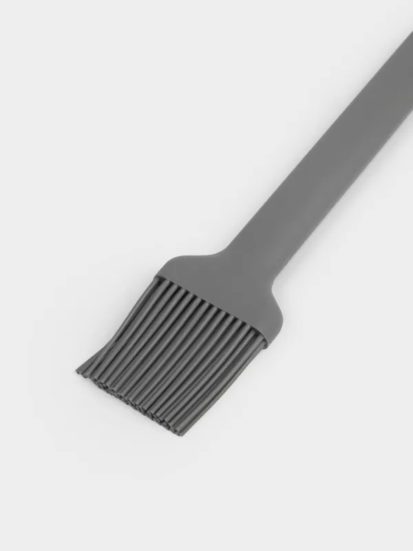 Cooking brush, 27 cm, silicone, grey, Grey steel, image-3