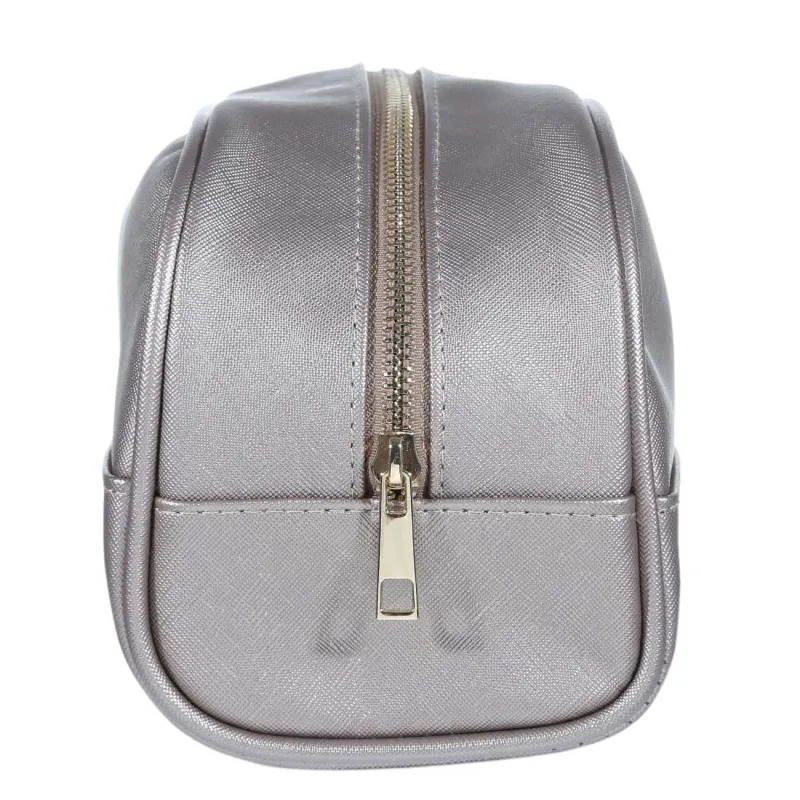 Cosmetic bag, 20x10 cm, polyurethane, golden, Beauty, image-1