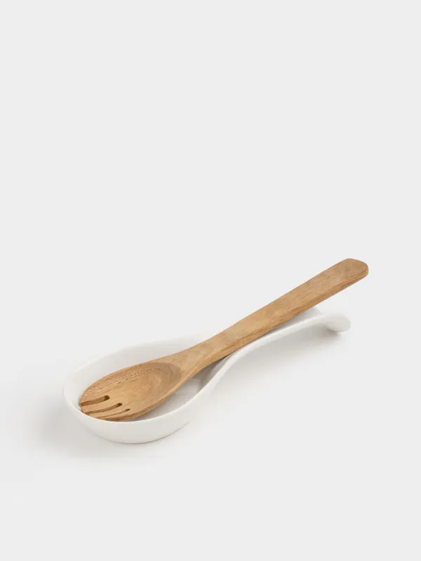 Spoon stand, 24 cm, ceramic, white, Light kitchen, image-3