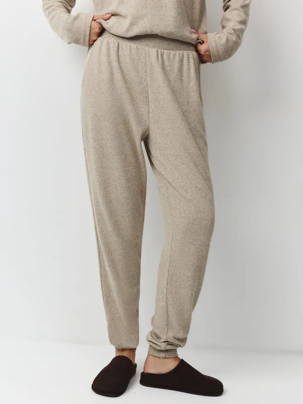 Women's suit, p. L, with trousers, polyester/spandex, beige, Bertha, image-2