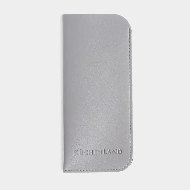 Eyeglass case, 18x8 cm, polyurethane, light grey, Memo
