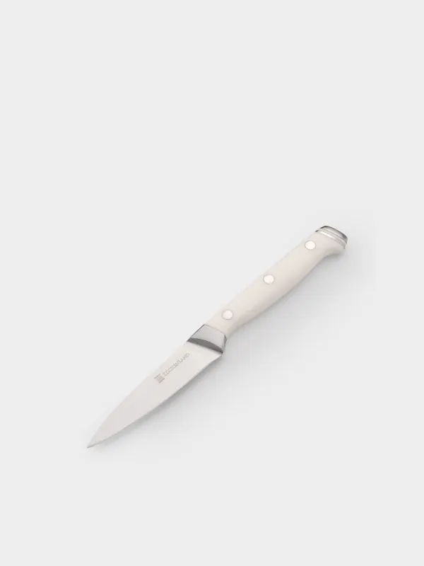Paring knife, 9 cm, steel / plastic, white, Solo white, image-1