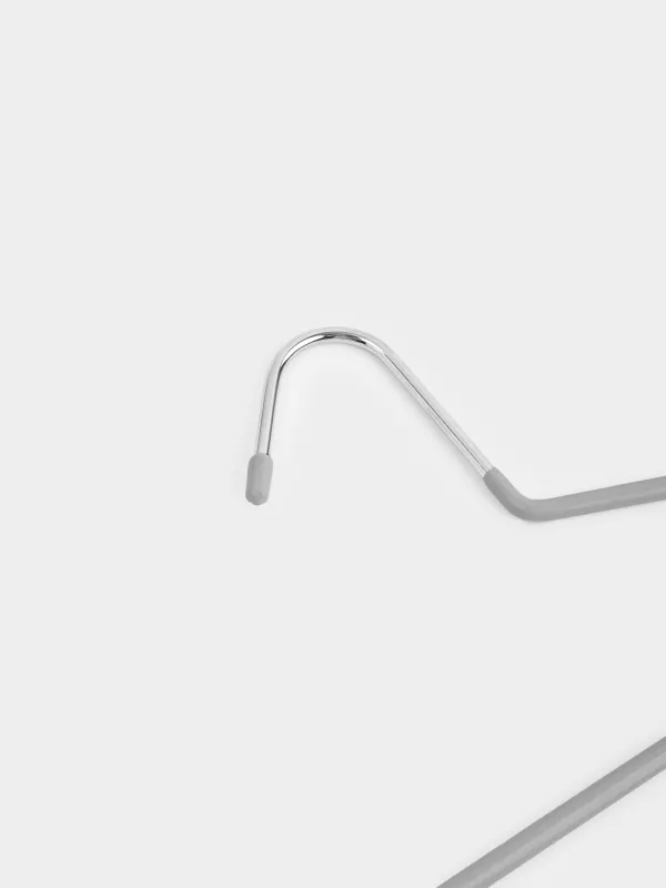 Hanger for trousers/skirts, 36 cm, 3 pcs, metal coated, gray, Colorful house, image-5