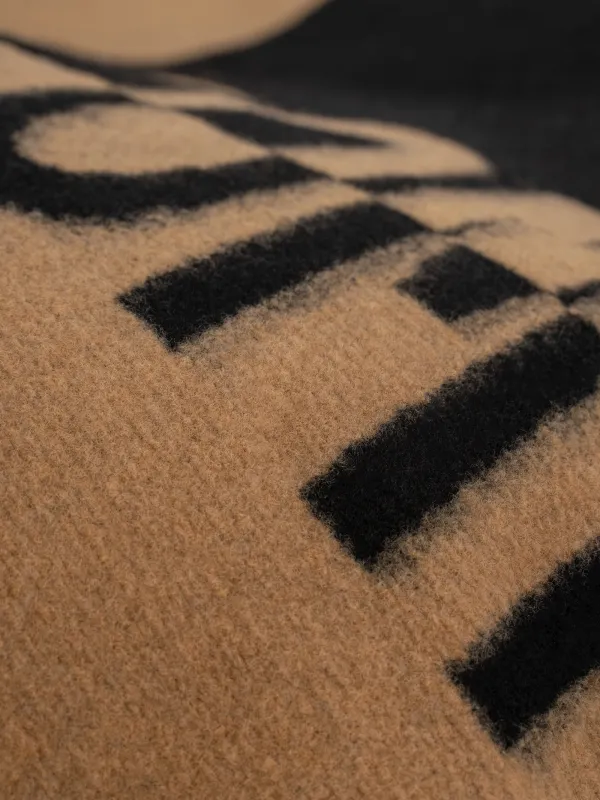 Plaid, 130x170 cm, with fringe, polyester, beige-black, Comfort, Soft home, image-4