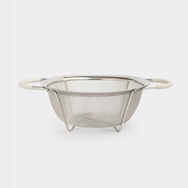 Colander, 20 cm, with two handles, steel / silicone, grey, Tammy