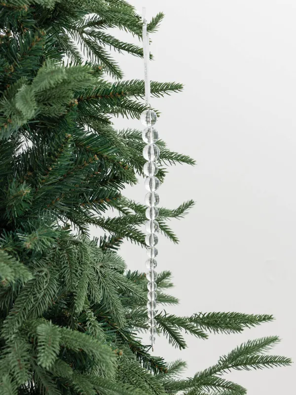 Christmas tree toy, 27 cm, plastic, Beads, Ice crystal, image-3