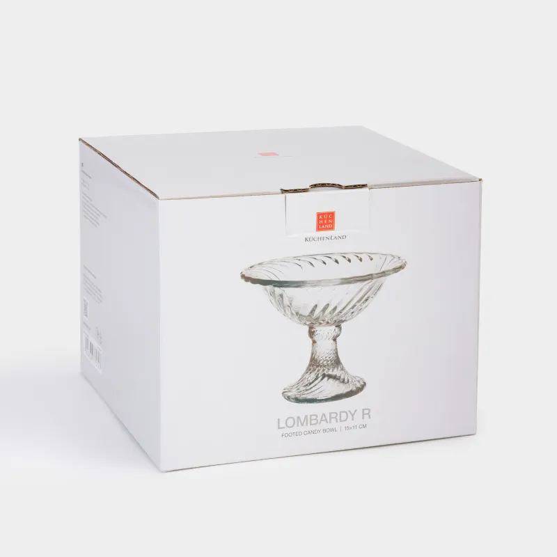 Candy bowl, 15x11 cm, on a leg, glass R, Lombardy R, image-4