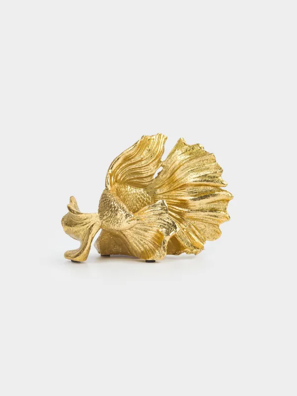 Statuette, 11 cm, polyresin, golden, Fish, Goldfish, image-4