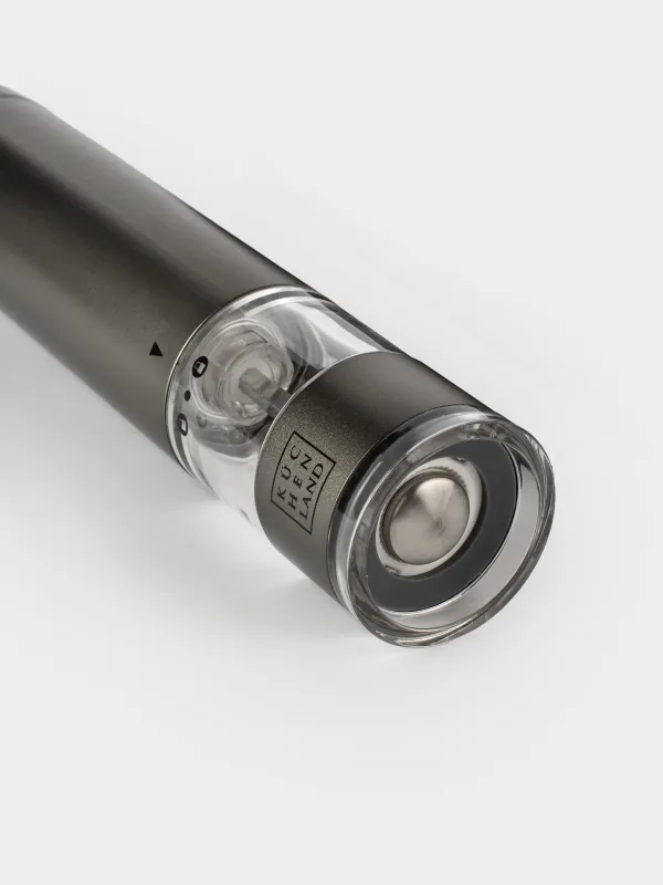 Spice mill, 22 cm, 2 pcs, electric, metal / plastic, LED B, Grey, Piquant, image-4