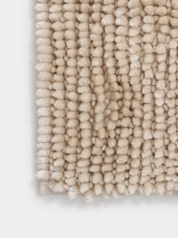 Mat, 65x100 cm, anti-slip, polyester, beige, Fluff, image-2