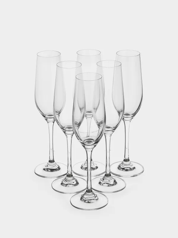 Champagne glass, 230 ml, 6 pcs, glass, Palermo, image-4